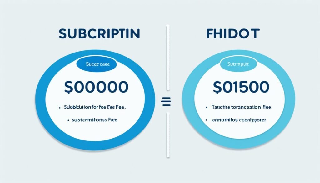 subscription fee and transaction fees